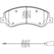 Колодки тормозные дисковые Kashiyama, передние, комплект на ось (4 шт), арт. D20147MH