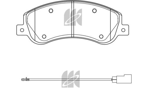 Колодки тормозные дисковые Kashiyama, передние, комплект на ось (4 шт), арт. D20147MH