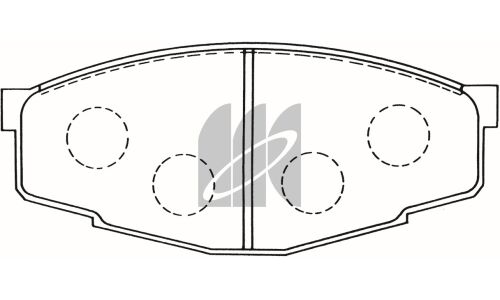 Колодки тормозные дисковые Kashiyama, передние, комплект на ось (4 шт), арт. D2018