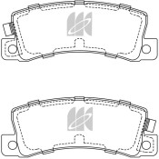 Колодки тормозные дисковые Kashiyama, задние, комплект на ось (4 шт), арт. D2053MH