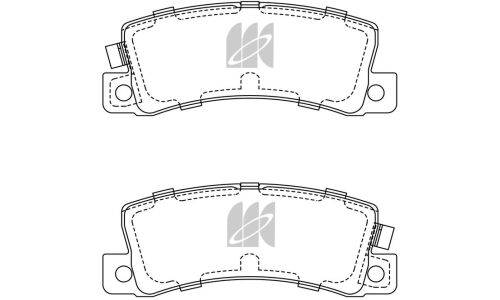 Колодки тормозные дисковые Kashiyama, задние, комплект на ось (4 шт), арт. D2053MH