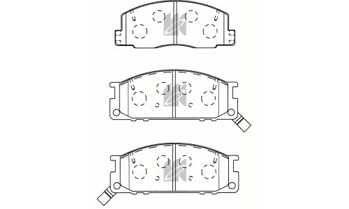 Колодки тормозные дисковые Kashiyama, передние, комплект на ось (4 шт), арт. D2134M