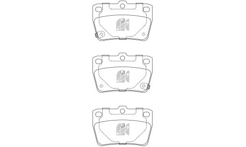 Колодки тормозные дисковые Kashiyama, задние, комплект на ось (4 шт), арт. D2188MH