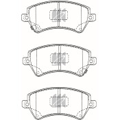Колодки тормозные дисковые Kashiyama, передние, комплект на ось (4 шт), арт. D2224MH