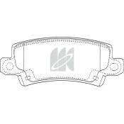 Колодки тормозные дисковые Kashiyama, задние, комплект на ось (4 шт), арт. D2227H