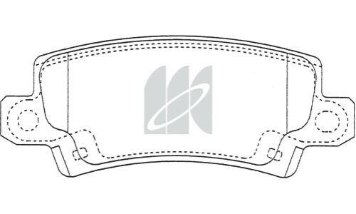 Колодки тормозные дисковые Kashiyama, задние, комплект на ось (4 шт), арт. D2227H
