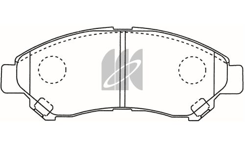 Колодки тормозные дисковые Kashiyama, передние, комплект на ось (4 шт), арт. D2282