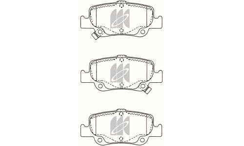 Колодки тормозные дисковые Kashiyama, задние, комплект на ось (4 шт), арт. D2299MH