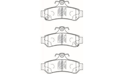 Колодки тормозные дисковые Kashiyama, задние, комплект на ось (4 шт), арт. D2307MH