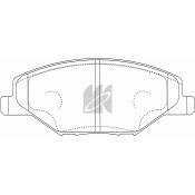 Колодки тормозные дисковые Kashiyama, передние, комплект на ось (4 шт), арт. D30008H