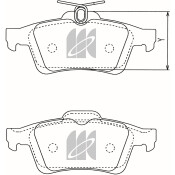 Колодки тормозные дисковые Kashiyama, задние, комплект на ось (4 шт), арт. D3132H