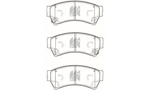 Колодки тормозные дисковые Kashiyama, передние, комплект на ось (4 шт), арт. D3146MH