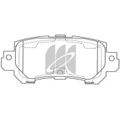 Колодки тормозные дисковые Kashiyama с противоскрипными пластинами, задние, комплект на ось (4 шт), арт. D3156H