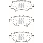 Колодки тормозные дисковые Kashiyama, задние, комплект на ось (4 шт), арт. D3166M