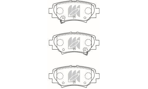 Колодки тормозные дисковые Kashiyama, задние, комплект на ось (4 шт), арт. D3166M
