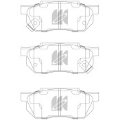 Колодки тормозные дисковые Kashiyama, передние, комплект на ось (4 шт), арт. D5019MH
