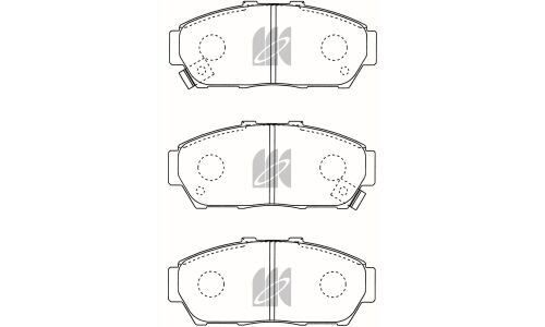 Колодки тормозные дисковые Kashiyama, передние, комплект на ось (4 шт), арт. D5088M