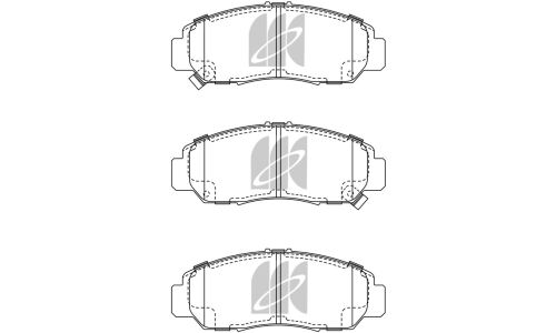 Колодки тормозные дисковые Kashiyama, передние, комплект на ось (4 шт), арт. D5113MH