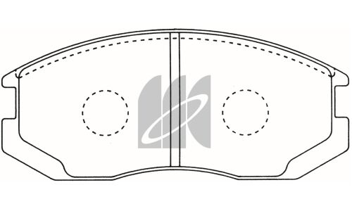 Колодки тормозные дисковые Kashiyama, передние, комплект на ось (4 шт), арт. D6066