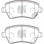 Колодки тормозные дисковые Kashiyama, передние, комплект на ось (4 шт), арт. D9050MH