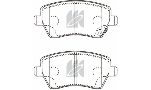 Колодки тормозные дисковые Kashiyama, передние, комплект на ось (4 шт), арт. D9050MH