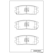 Колодки тормозные дисковые Kashiyama, задние, комплект на ось (4 шт), арт. D9063MH