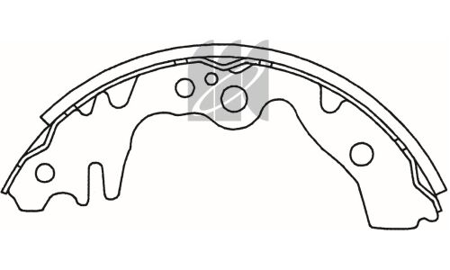Колодки тормозные барабанные Kashiyama, комплект на ось (4 шт), арт. K0042
