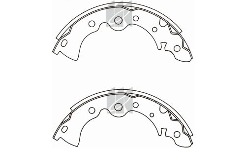 Колодки тормозные барабанные Kashiyama, комплект на ось (4 шт), арт. K1167