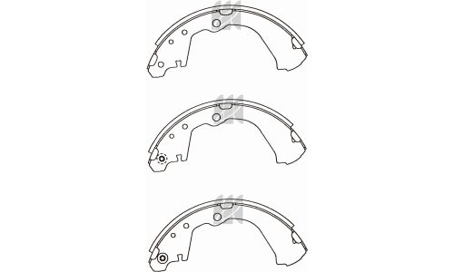 Колодки тормозные барабанные Kashiyama, комплект на ось (4 шт), арт. K1193