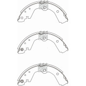 Колодки тормозные барабанные Kashiyama, комплект на ось (4 шт), арт. K1198