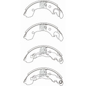 Колодки тормозные барабанные Kashiyama, комплект на ось (4 шт), арт. K1255