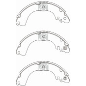 Колодки тормозные барабанные Kashiyama, комплект на ось (4 шт), арт. K1267