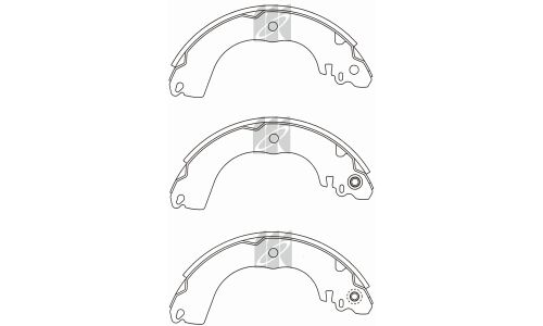 Колодки тормозные барабанные Kashiyama, комплект на ось (4 шт), арт. K1267