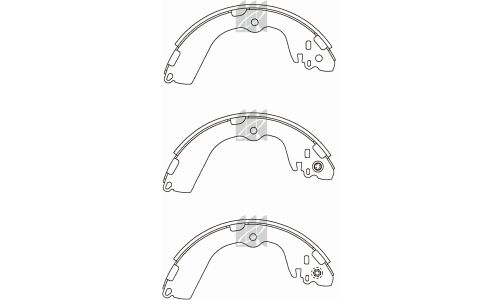 Колодки тормозные барабанные Kashiyama, комплект на ось (4 шт), арт. K1276