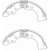 Колодки тормозные барабанные Kashiyama, комплект на ось (4 шт), арт. K1279