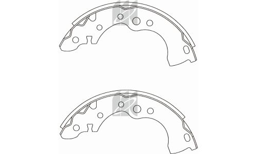 Колодки тормозные барабанные Kashiyama, комплект на ось (4 шт), арт. K1279