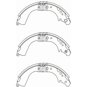 Колодки тормозные барабанные Kashiyama, комплект на ось (4 шт), арт. K2280