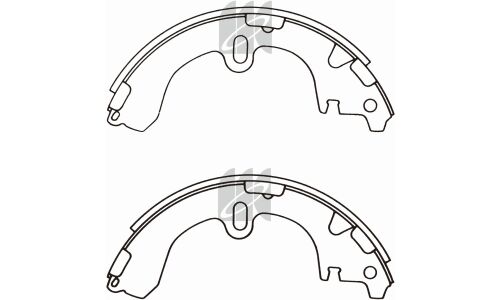 Колодки тормозные барабанные Kashiyama, комплект на ось (4 шт), арт. K2285