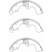 Колодки тормозные барабанные Kashiyama, комплект на ось (4 шт), арт. K2321