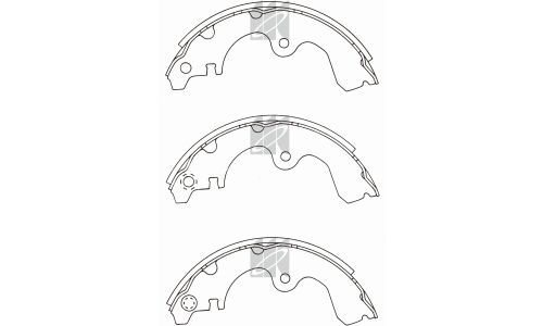 Колодки тормозные барабанные Kashiyama, комплект на ось (4 шт), арт. K2321