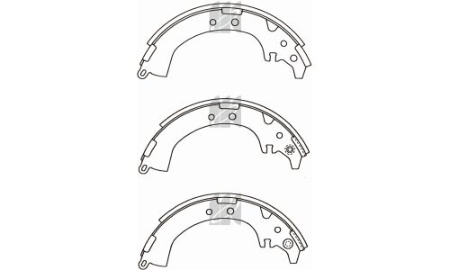 Колодки тормозные барабанные Kashiyama, комплект на ось (4 шт), арт. K2333