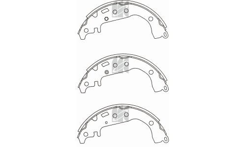 Колодки тормозные барабанные Kashiyama, комплект на ось (4 шт), арт. K2342