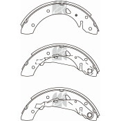 Колодки тормозные барабанные Kashiyama, комплект на ось (4 шт), арт. K2347