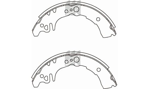 Колодки тормозные барабанные Kashiyama, комплект на ось (4 шт), арт. K2350