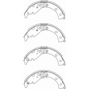 Колодки тормозные барабанные Kashiyama, комплект на ось (4 шт), арт. K2358