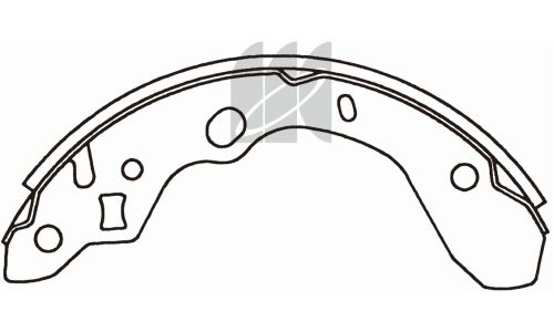 Колодки тормозные барабанные Kashiyama, комплект на ось (4 шт), арт. K3394