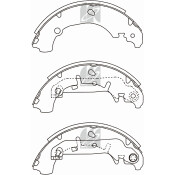 Колодки тормозные барабанные Kashiyama, комплект на ось (4 шт), арт. K3421