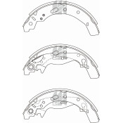 Колодки тормозные барабанные Kashiyama, комплект на ось (4 шт), арт. K3431