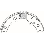 Колодки тормозные барабанные Kashiyama, комплект на ось (4 шт), арт. K4443