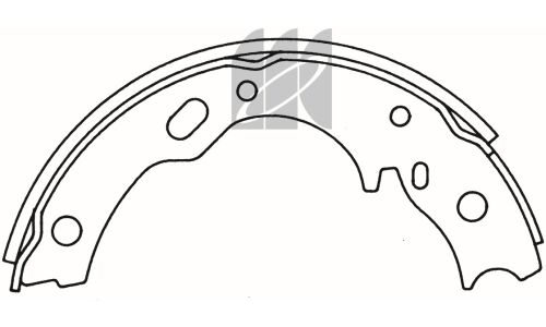 Колодки тормозные барабанные Kashiyama, комплект на ось (4 шт), арт. K4443